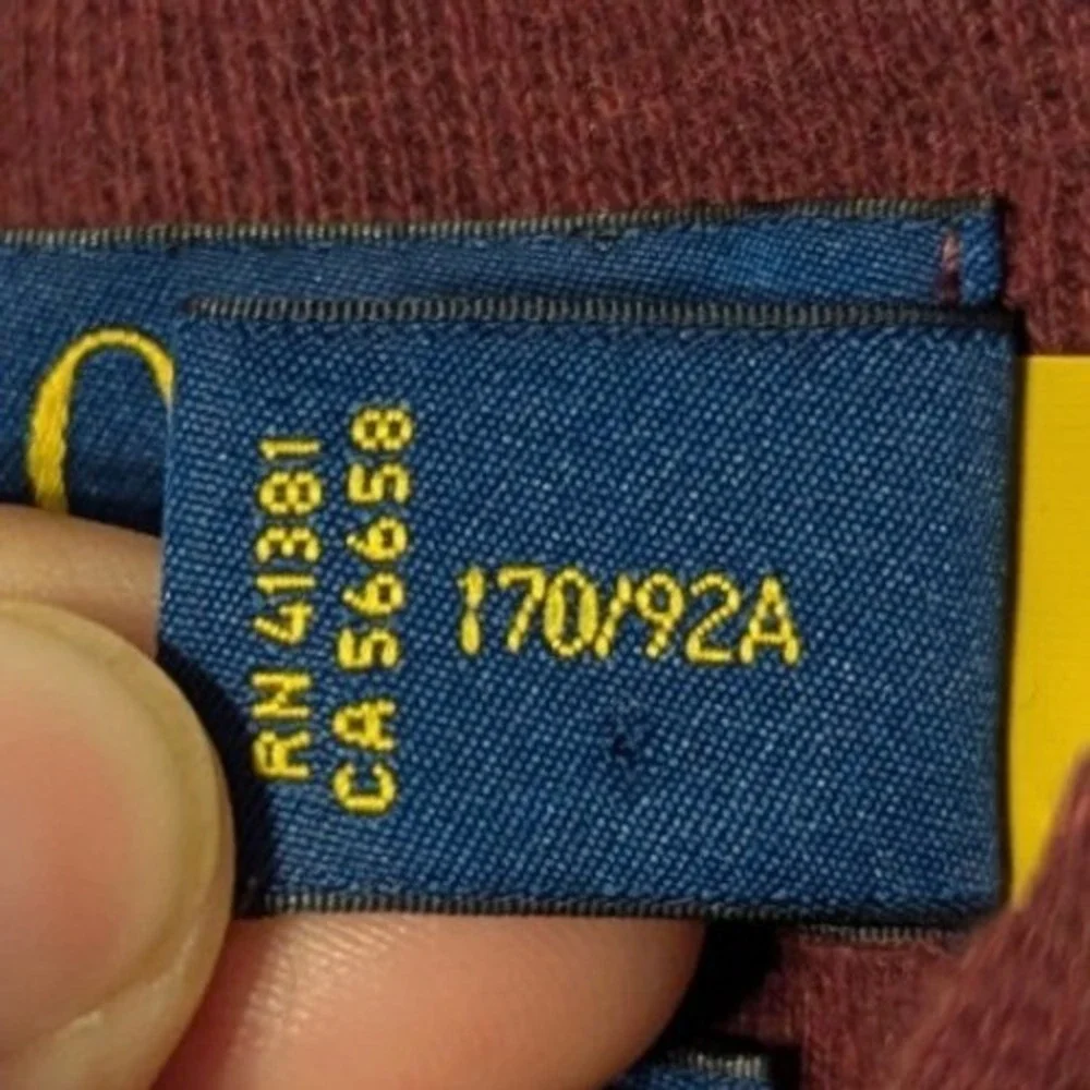 Polo Ralph Lauren Mens Small Estate Rib Quarter Zip Pullover Burgundy Maroon